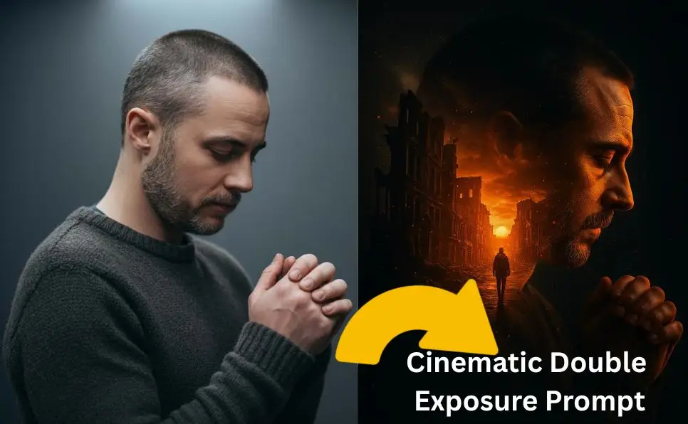 Cinematic Double Exposure Prompt