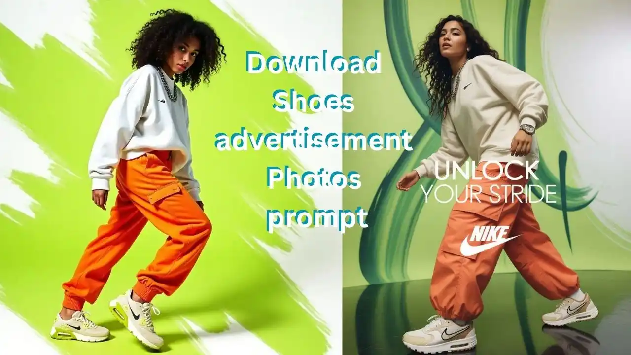 Shoes advertisement images prompt Free Download
