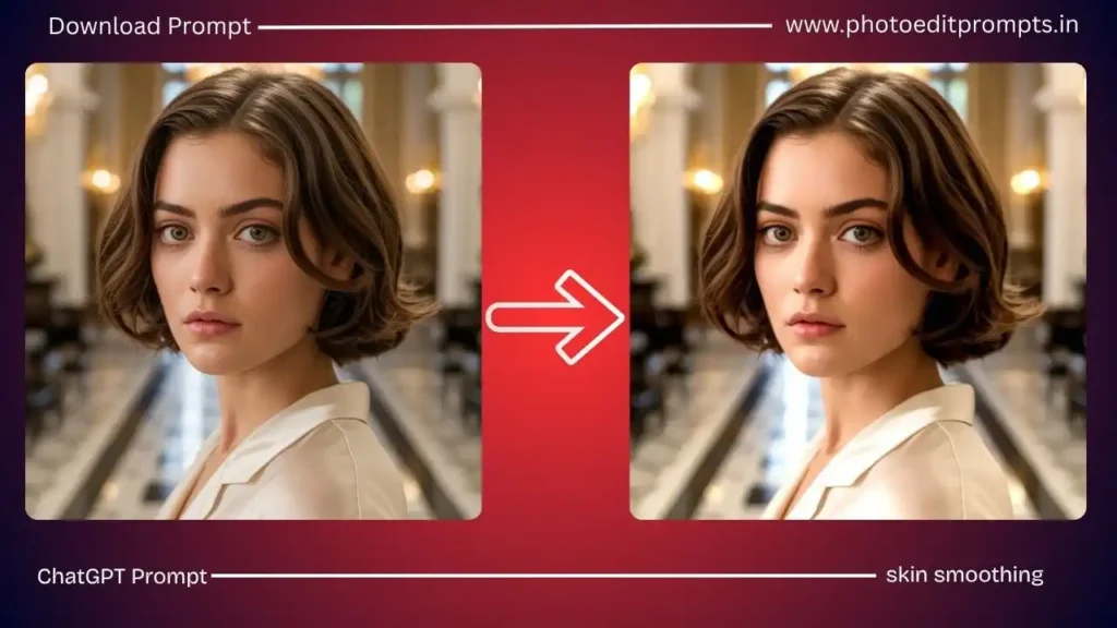prompt for portrait photo skin smoothing