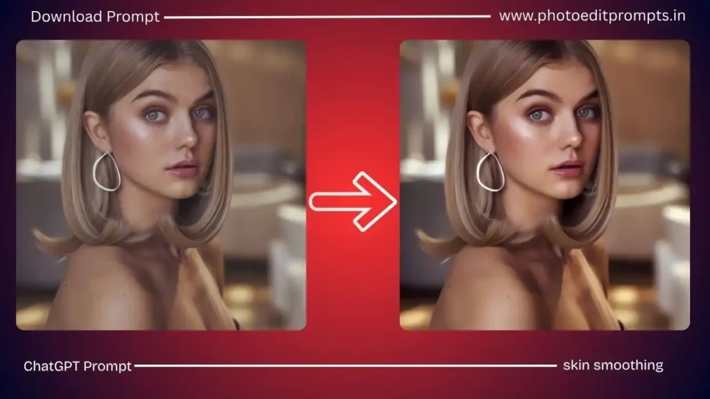 prompt for portrait photo skin smoothing