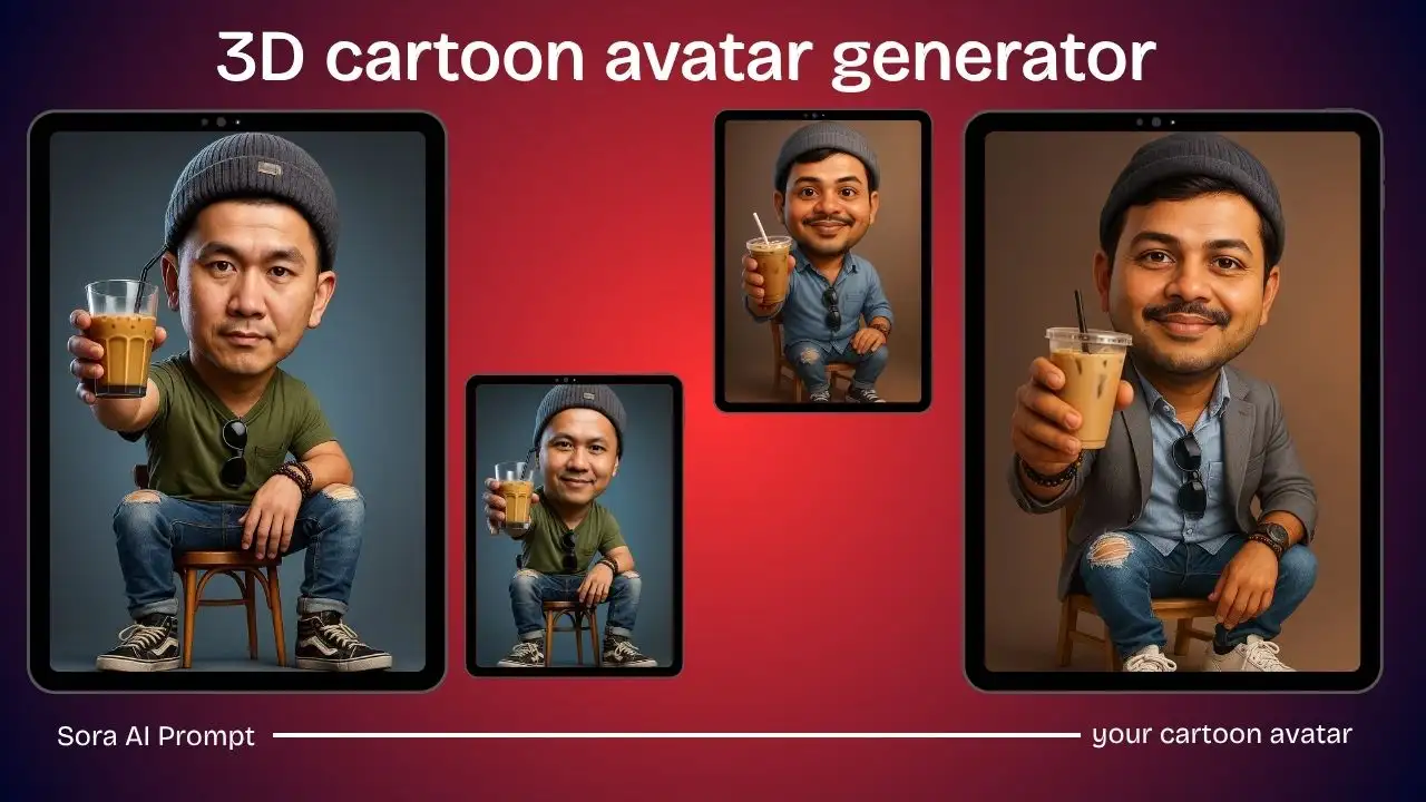 3D cartoon avatar generator using Sora AI