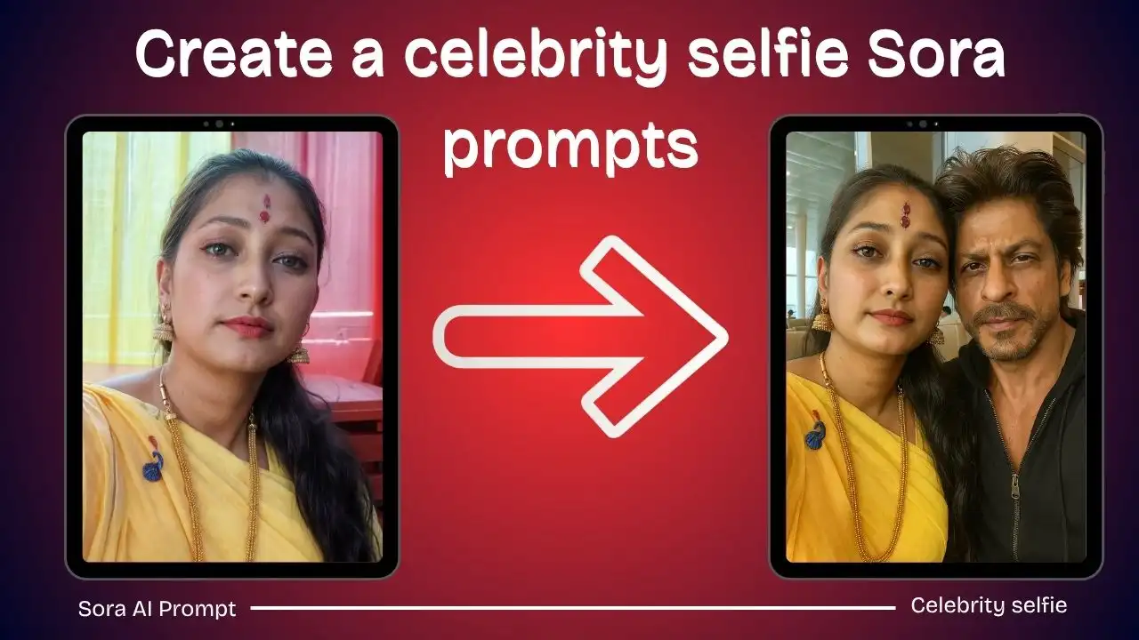 Create a celebrity selfie Sora prompts
