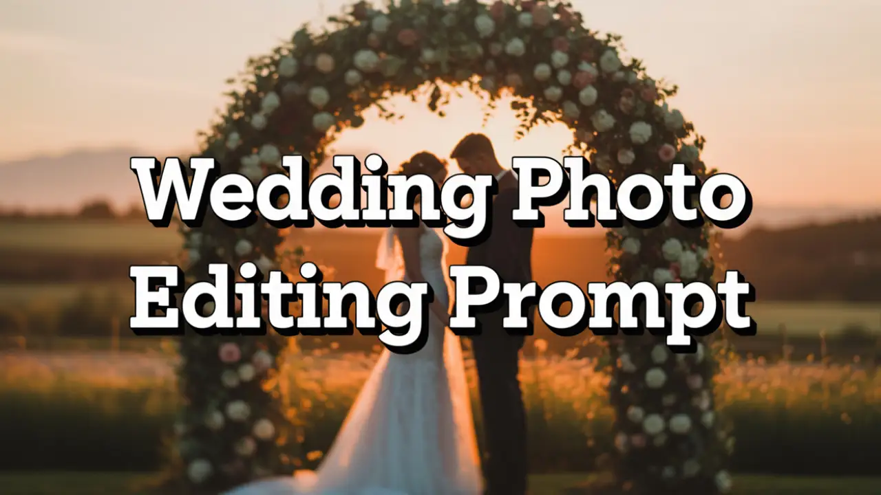 Wedding photo editing prompt: Free ChatGPT & Gemini AI Templates for Stunning Photos
