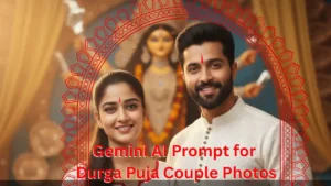 Gemini AI Prompt for Durga Puja Couple Photos