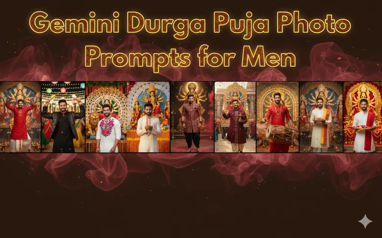 Gemini Durga Puja Photo Prompts for Men