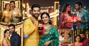 11 Viral Diwali Gemini AI Prompts for Couples — Look Like a Cinematic DSLR Photoshoot
