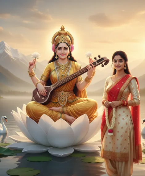 girls photo prompts for saraswati puja 