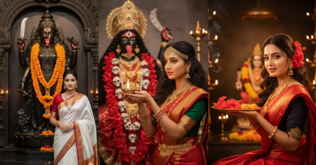 Kali puja photos using Gemini AI- Transform into DSLR 8K Divine Creativity