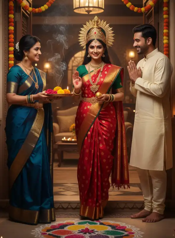 21 Laxmi Puja Celebration Gemini Nano Banana AI Photo Editing Prompts
