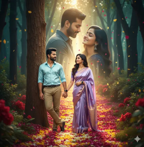 Realistic Double Exposure Prompts for Couples