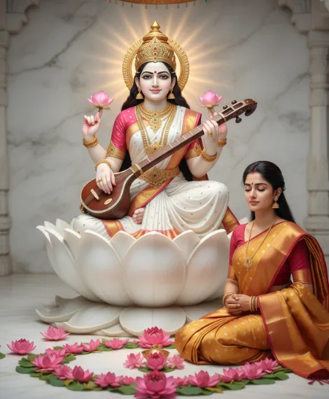 trendy saraswati puja girls photo prompts