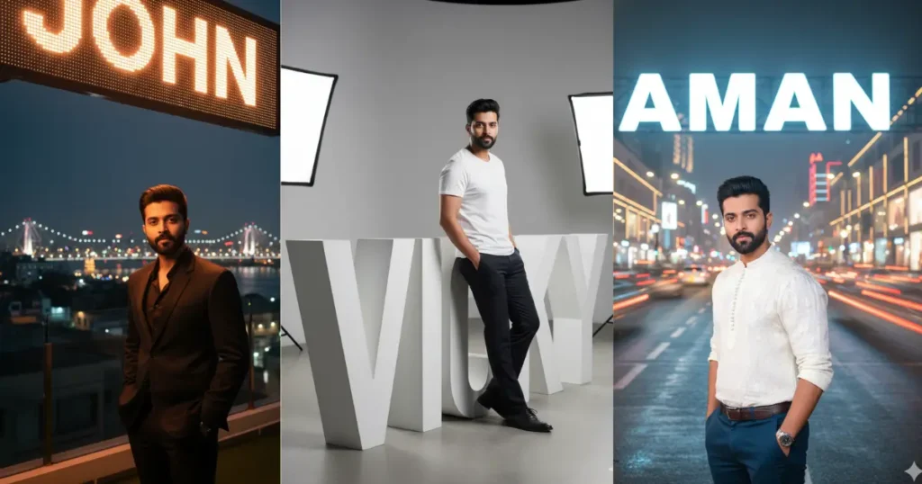 3D Typography Portrait With Gemini AI