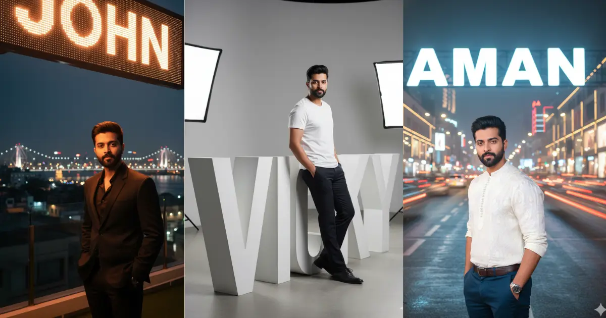 3D Typography Portrait With Gemini AI