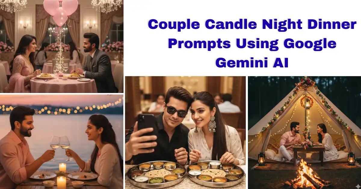 Couple Candle Night Dinner Prompts Using Google Gemini AI