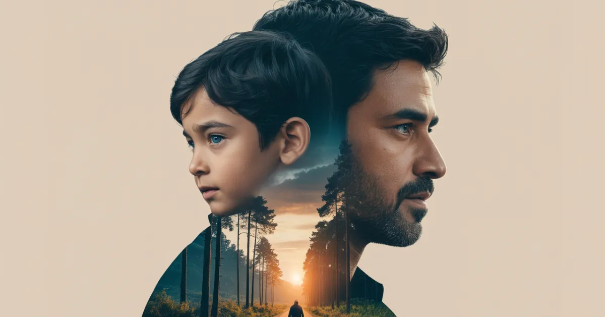 Google Gemini Prompt for Cinematic Double-Exposure With Your Childhood Photo