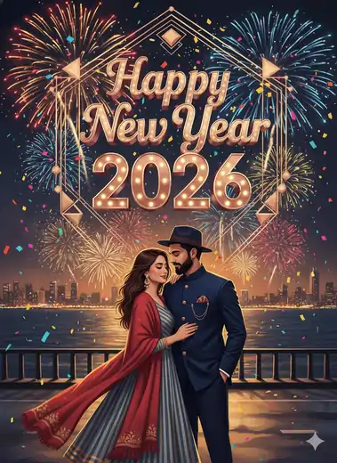 Top Gemini Prompts for Happy New Year Couple Wishes Images
