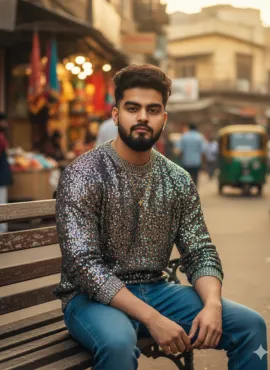 Winter Prompt Gemini Boy in Sweater