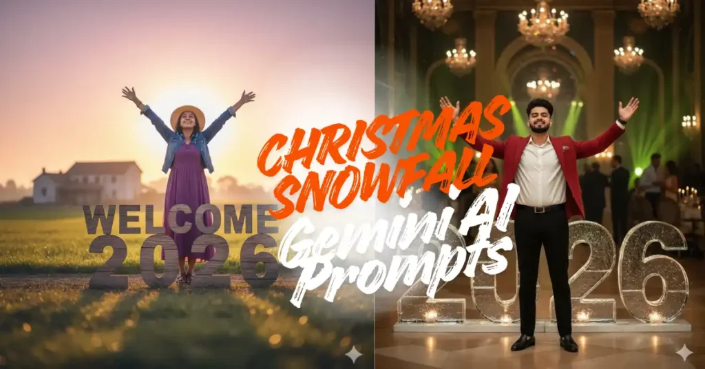 Welcome 2026 Christmas Snowfall with Gemini AI Prompts | Instant Copy-Paste