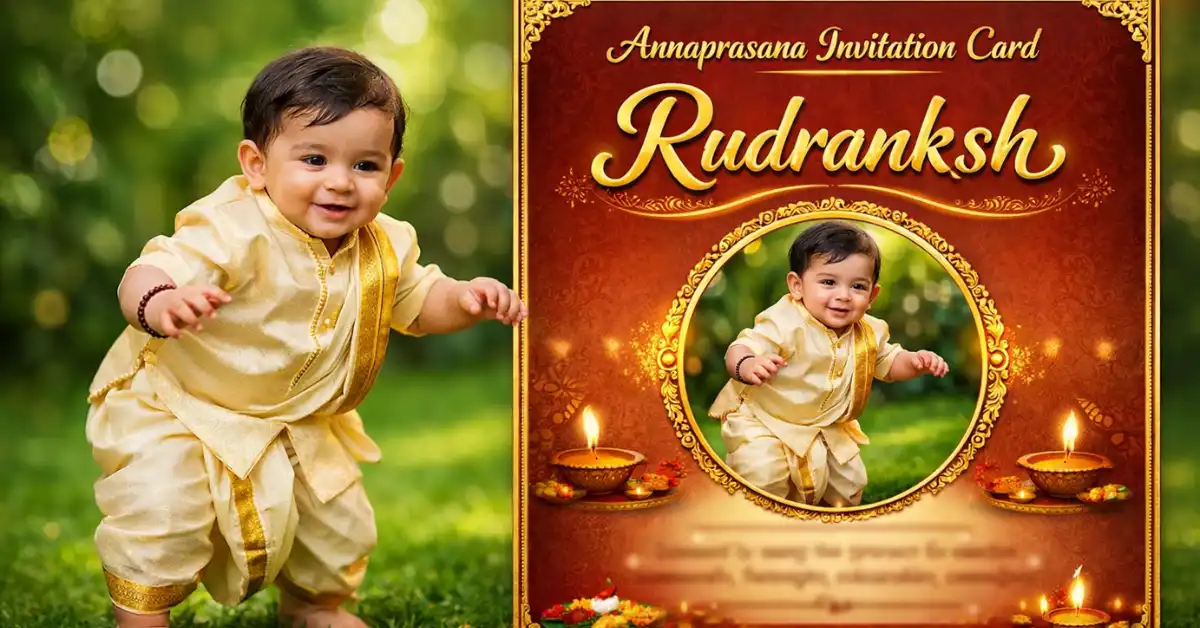 How to Make Annaprashan Invitation Card with Google Gemini AI