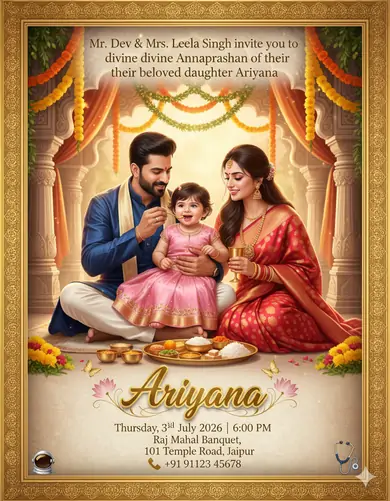 How to Make Annaprashan Invitation Card with Google Gemini AI