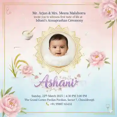 How to Make Annaprashan Invitation Card with Google Gemini AI