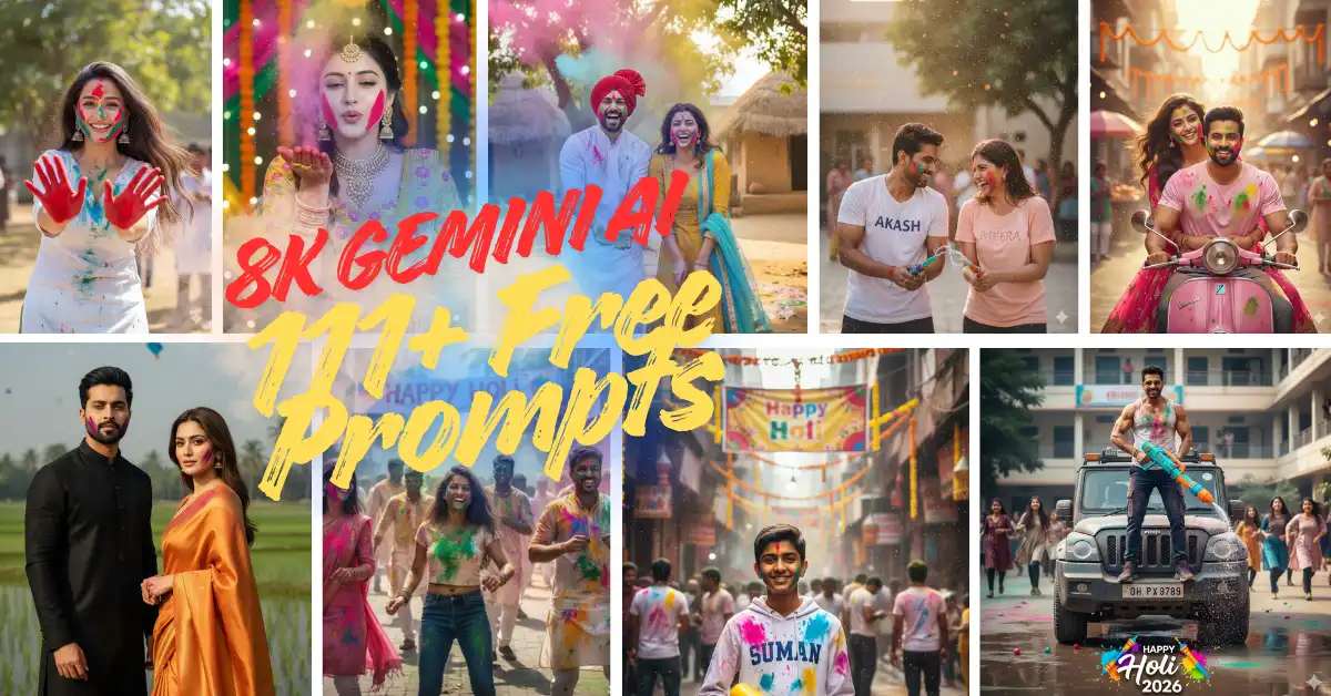 111+ Google Gemini Happy Holi AI Photo Editing Prompts