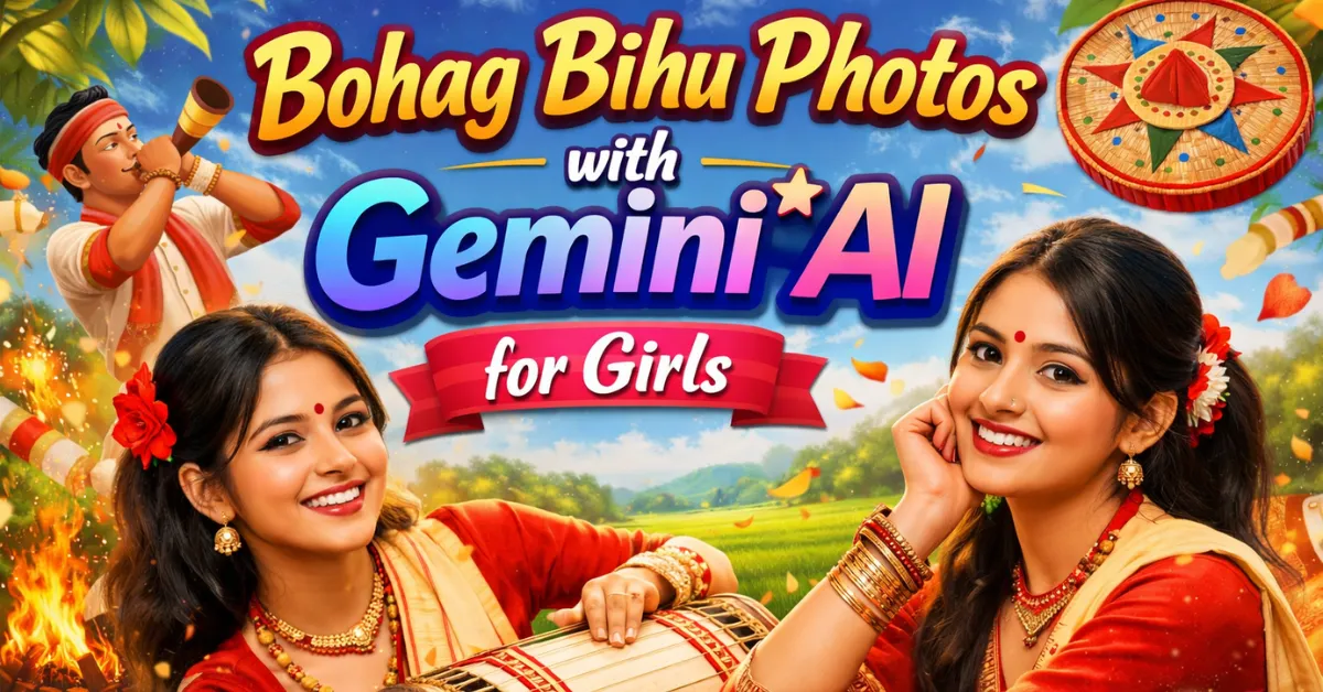 Bohag Bihu Photos with Gemini AI for Girls