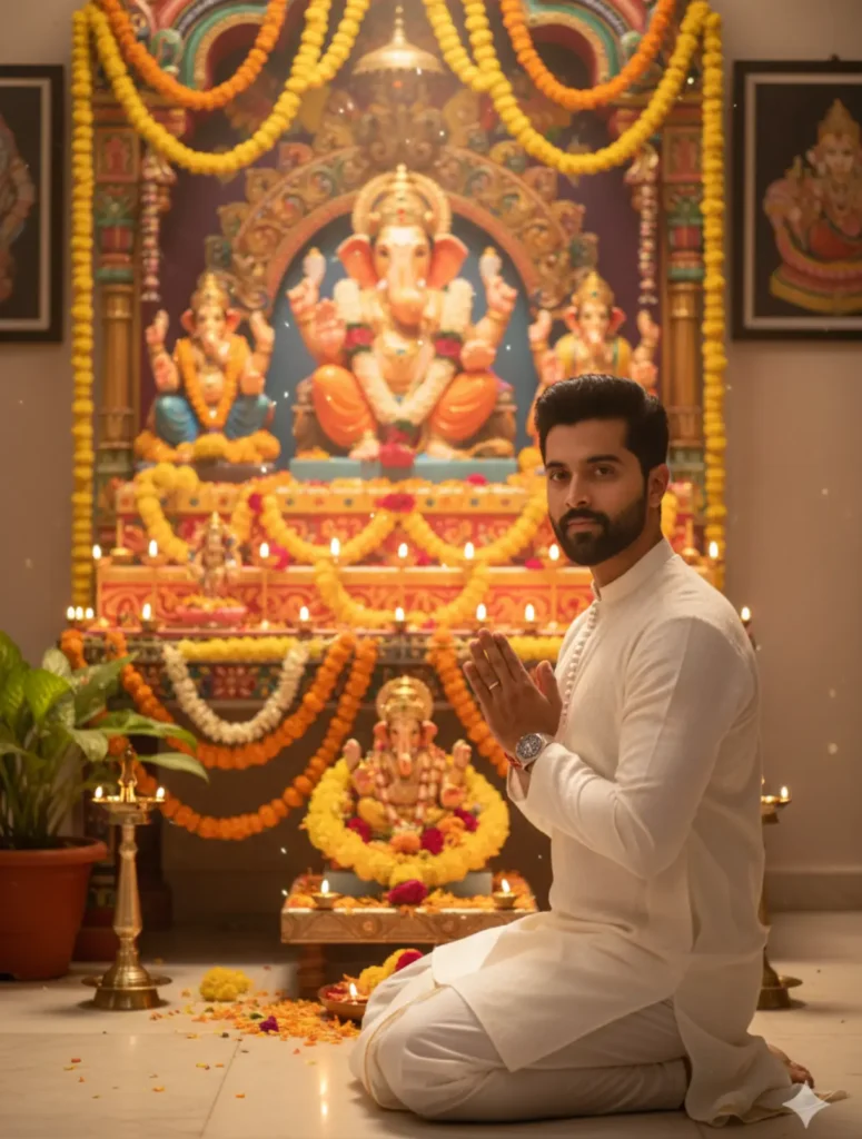Man prompt Ganesh Chaturthi Gemini AI