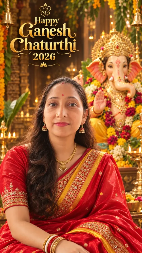 8K Ganesh Chaturthi AI photo prompts for housewife