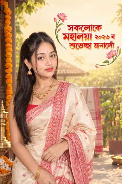 assamese-girl-mahalaya-image-prompt