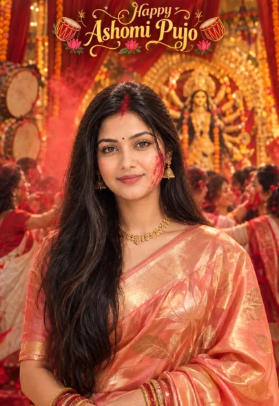 7 Realistic Durga Puja Photoshoot Prompts with Gemini AI