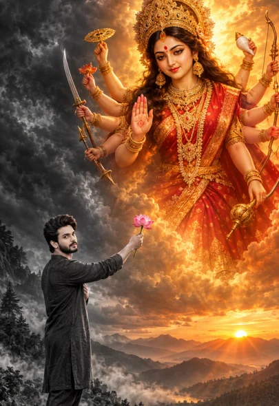 Man's Navaratri Image Prompt