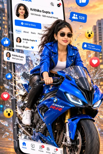 Realistic 3D Facebook Social Media Breakout Prompt
