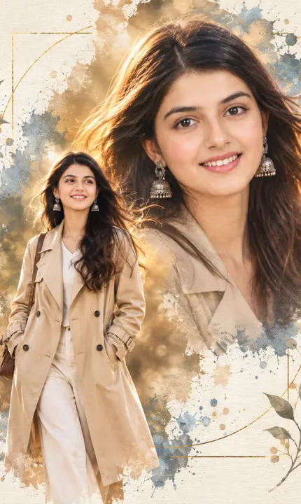 Prompt for girl fashion portrait style image